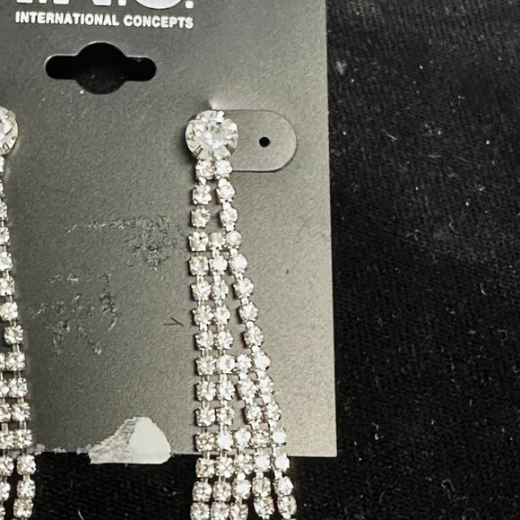 INC Crystal Drop Chandelier Earrings NEW - Picture 2 of 5